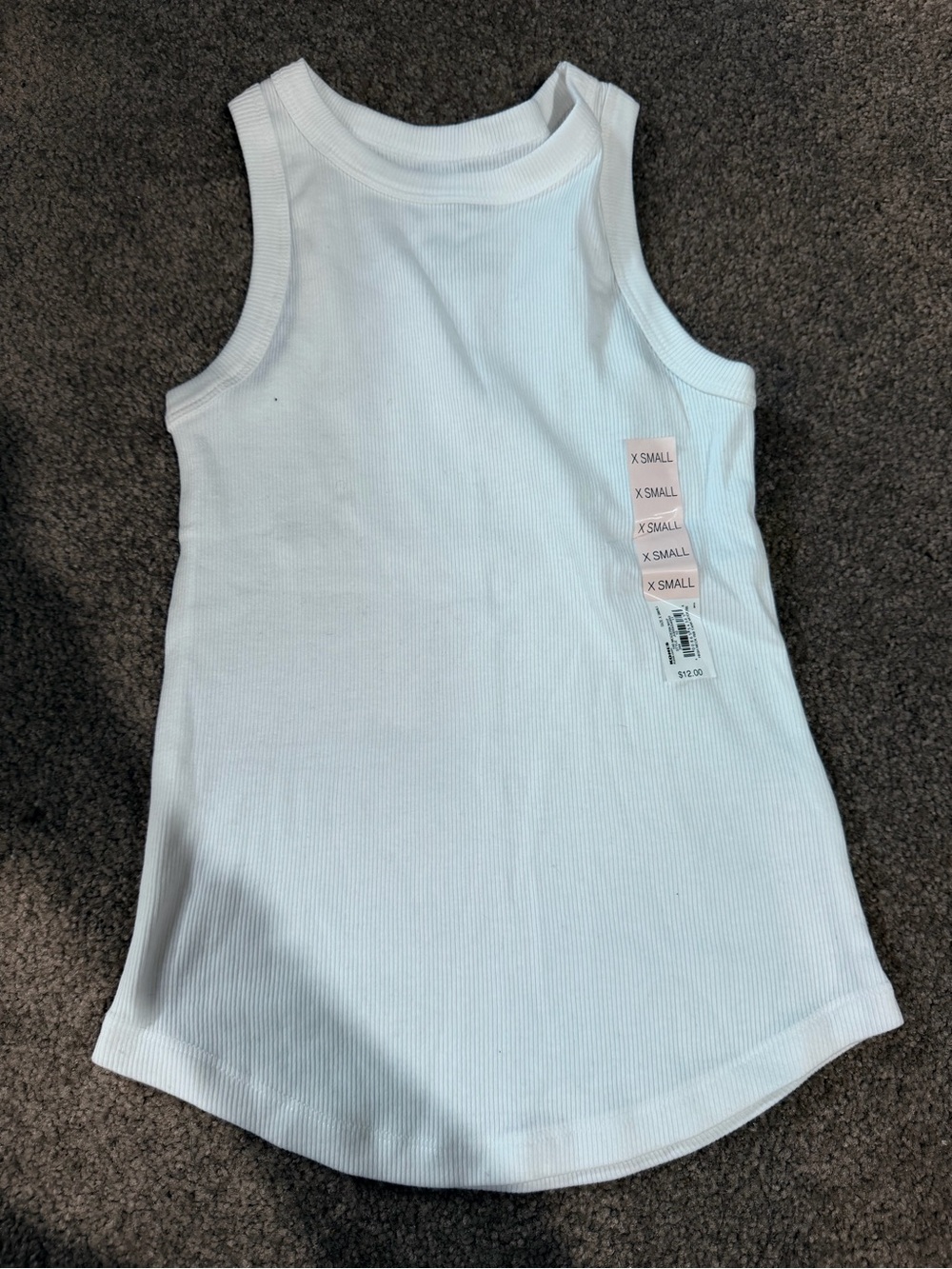 SO White Ribbed Tank Top